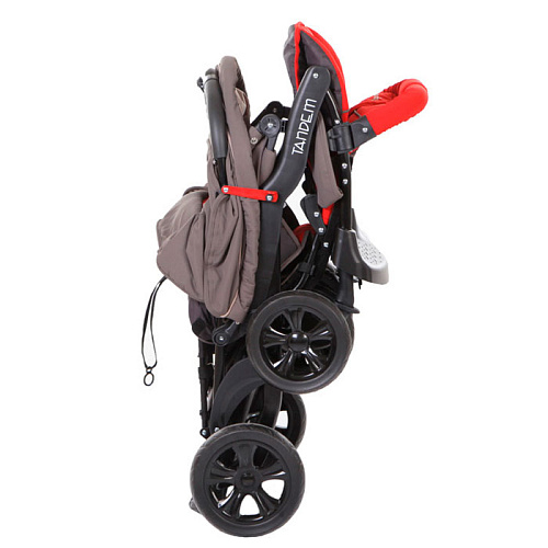 Коляска для двойни Baby Care Tandem (Серый/Красный (Grey/Red))
