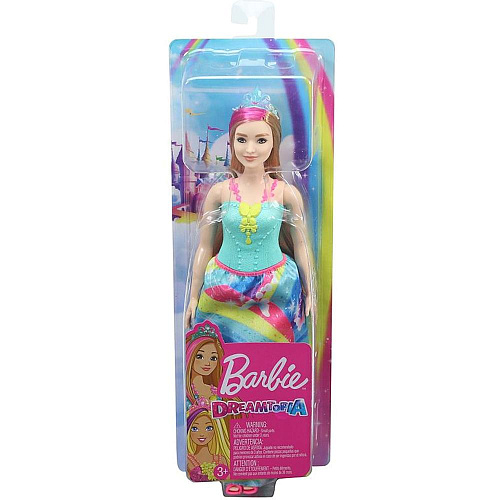 Кукла Mattel Barbie Принцесса GJK12/GJK16 рыжая, бирюзовый топ
