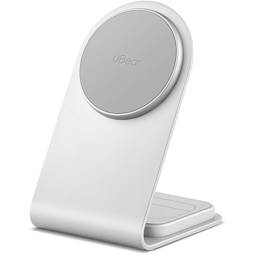 Беспроводная зарядная панель 2 в 1 Для IPhone, Airpods uBear Stellar Dual 20W Silver