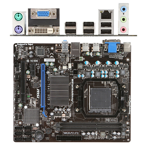 Материнская плата MSI 760GM-P23 (FX) Soc-AM3+ AMD 760G 2xDDR3, 1xPCI-E16x, Raid, GLan mATX Retail