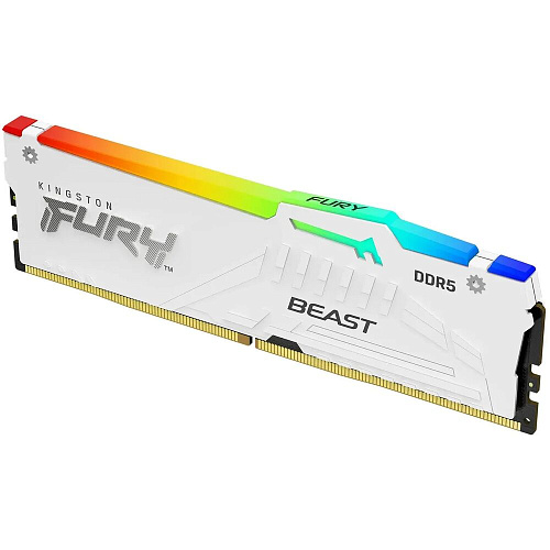 Модуль памяти DIMM 16Gb DDR5 PC48000 6000MHz Kingston Fury Beast RGB White EXPO (KF560C30BWEA-16)