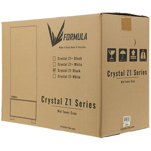 Корпус ATX Miditower Formula Crystal Z1 Black УЦЕНКА