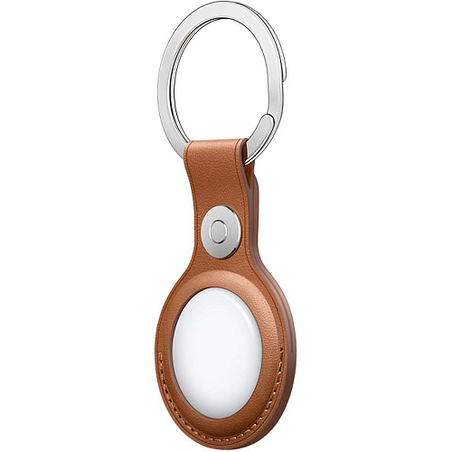 Брелок-подвеска для AirTag Leather Key Ring Golden Brown