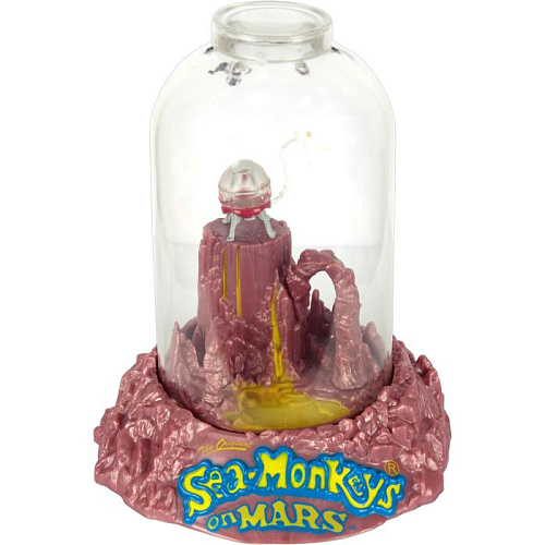 Научно-познавательный набор 1Toy Аквариум "Sea-Monkeys" для выращивания ракообразных вида Artemia Salina, 14x12x19 см "Приключения на Марсе" (50 икринок)