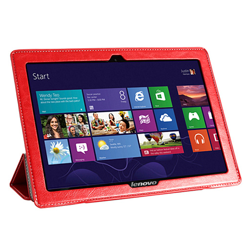 Чехол для Lenovo IdeaTab S6000, G-case Executive, эко кожа, красный 