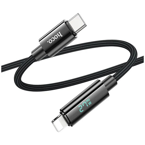 Кабель Type C - Type C 1.2m Vention TAYBAV 5A, PD100W Черный LED дисплеем