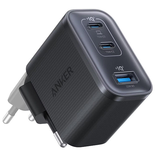 Сетевое зарядное устройство Anker Nano 70W 2C1A 2хUSB-C + USB черное