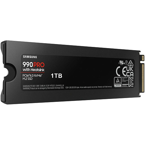 Внутренний SSD-накопитель 1000Gb Samsung 990 Pro with Heatsink (MZ-V9P1T0GW) M.2 2280 PCI-E 4.0 x4