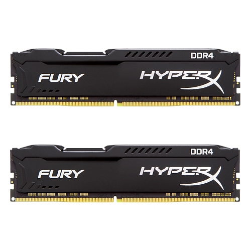 Модуль памяти DIMM 16Gb 2х8Gb DDR4 PC19200 2400MHz Kingston HyperX Fury Black Series (HX424C15FB2K2/16)