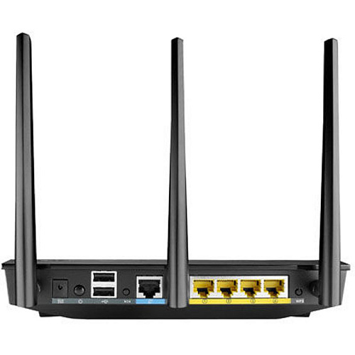 Беспроводной маршрутизатор ASUS RT-N66U 802.11n 900Мбит/с 2,4ГГц и 5ГГц 4xGbLAN 1xGbWAN 2xUSB 