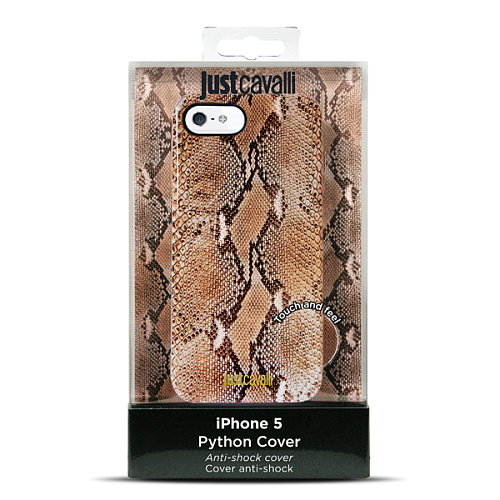 Чехол для iPhone 5 / iPhone 5S Just Cavalli "PYTHON", коричневый (JCIPC5PYTHON1)
