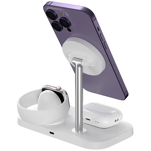Беспроводная зарядная панель 3 в 1 Для IPhone, Apple Watch, Airpods TFN MAgTrio 22.5W White