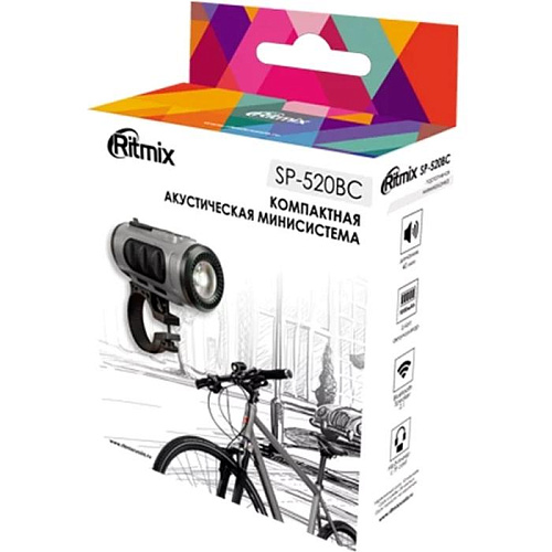 Портативная bluetooth-колонка Ritmix SP-520BC Black\Grey