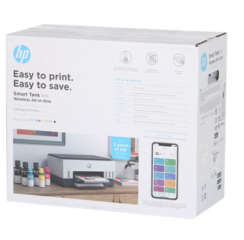 МФУ HP Smart Tank 670 6UU48A цветное А4