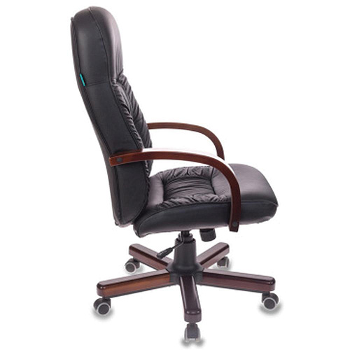Кресло руководителя Бюрократ T-9908/WALNUT черный кожа крестовина металл
