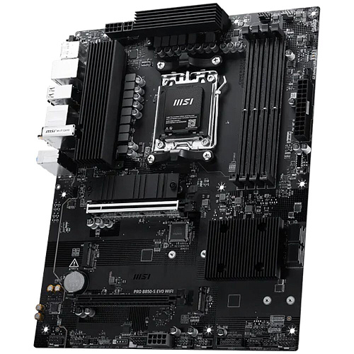 Материнская плата MSI Pro B850-S Evo WiFi Socket-AM5 AMD B850 4xDDR5, 4xSATA3, RAID, 3xM.2, 2xPCI-E16x, 4xUSB3.2, 1xUSB3.2 Type C, DP, HDMI, WiFi, 5Glan, ATX Ret
