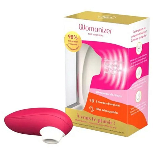 Стимулятор клитора Womanizer Стимулятор клитора Mini Red Wine German, розовый