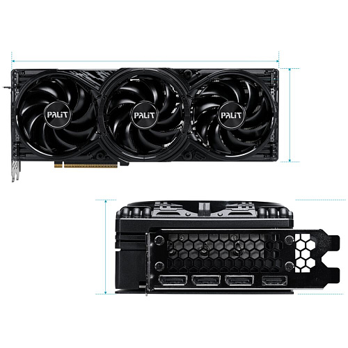 Видеокарта Palit GeForce RTX 5080 16384Mb, GamingPro OC 16 Gb (NE75080S19T2-GB2031A) 1xHDMI, 3xDP, Ret