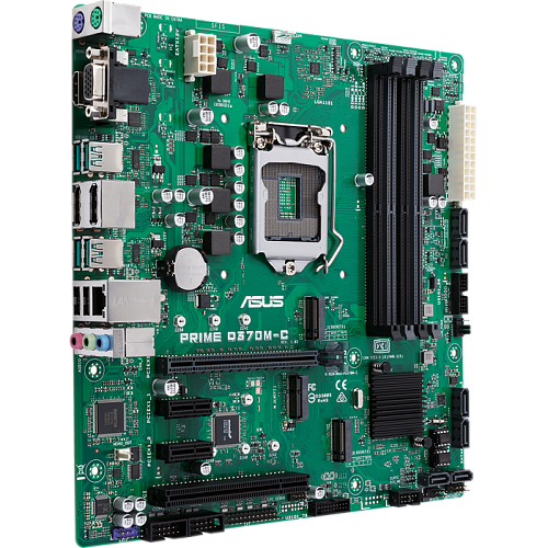 Материнская плата ASUS Prime Q370M-C Q370 Socket-1151v2 4xDDR4, 6xSATA3, RAID, 2xM.2, 1xPCI-E16x, 4xUSB3.1, D-Sub, DP, HDMI, COM, Glan, mATX