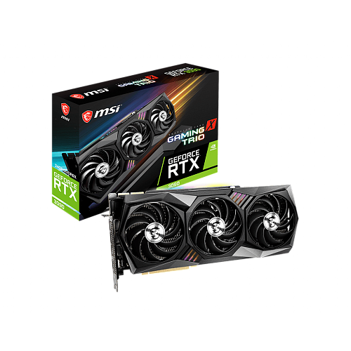 Видеокарта MSI GeForce RTX 3090 24576Mb, Gaming X Trio 24G (RTX 3090 Gaming X Trio 24G) 1xHDMI, 3xDP, Ret