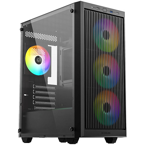 Корпус MicroATX Miditower ID-Cooling Ware 300 ARGB Black