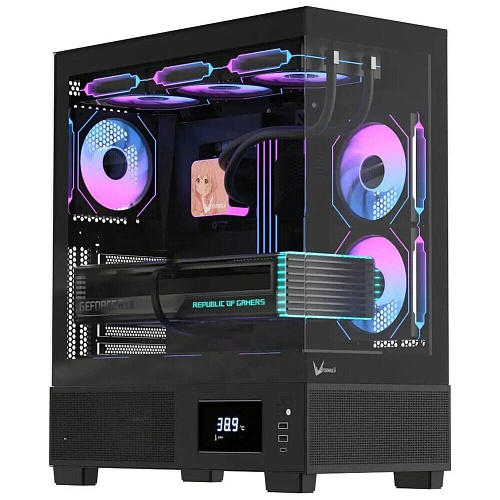 Корпус ATX Miditower Formula Crystal E1 Floe Black УЦЕНКА