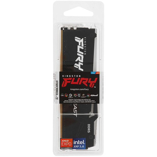 Модуль памяти DIMM 32Gb DDR5 PC48000 6000MHz Kingston Fury Beast RGB Black EXPO (KF560C30BBEA-32)