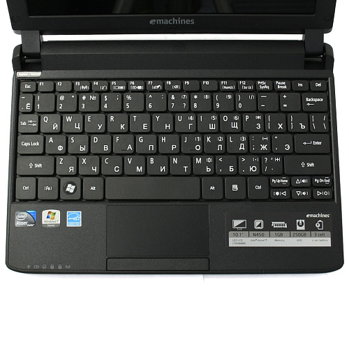 Нетбук Acer eMachines eM350-21G25ikk Atom-N450/1Gb/250Gb/10"/Win 7ST 32
