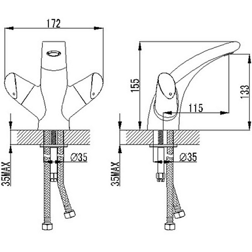 Смеситель для раковины Berholm Toft TOFSB00B01