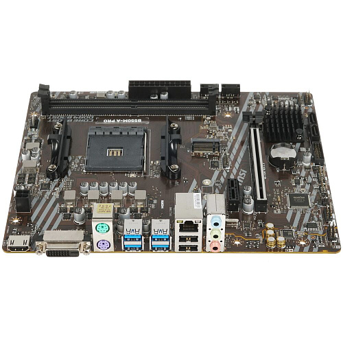 Материнская плата MSI B550M-A Pro Socket-AM4 AMD B550 2xDDR4, 4xSATA3, RAID, 1xM.2, 1xPCI-E16x, 4xUSB3.2, DVI-D, HDMI, Glan, mATX