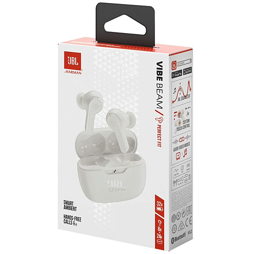 Bluetooth гарнитура JBL Wave Beam White