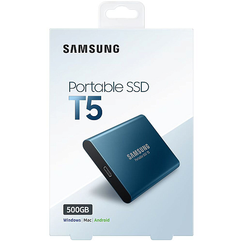 Внешний SSD-накопитель 500Gb Samsung T5 MU-PA500B/WW (SSD) USB 3.1 Синий