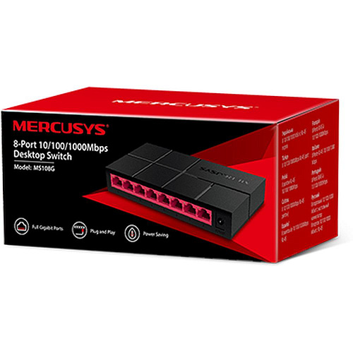 Коммутатор Mercusys MS108G 8 ports 10/100/1000Mbps неуправляемый