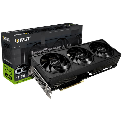 Видеокарта Palit GeForce RTX 4070 Super 12288Mb, JetStream OC 12G (NED407ST19K9-1043J) 1xHDMI, 3xDP, Ret