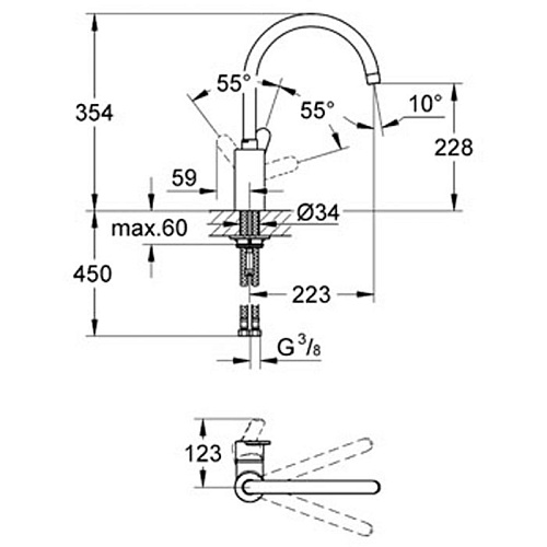 Смеситель для кухни Grohe Eurostyle Cosmopolitan 33975002