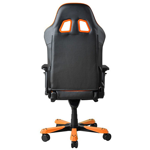 Кресло для геймера DXRacer King чёрно-оранжевое (OH/KS06/NO, экокожа, регулируемый угол наклона)