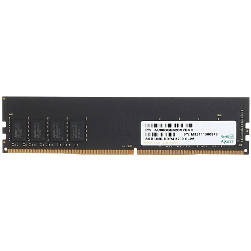 Модуль памяти DIMM 8Gb DDR4 PC25600 3200MHz Apacer (AU08GGB32CSYBGH)