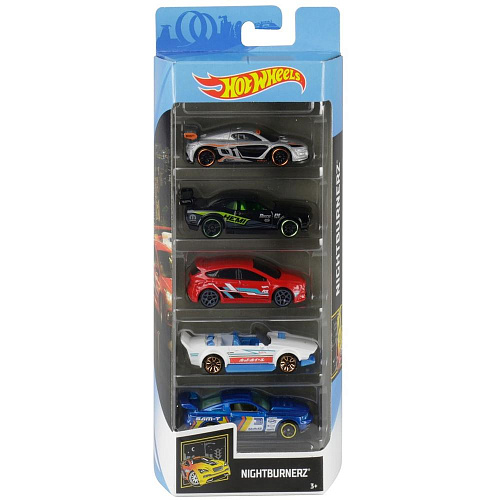 Mattel Hot Wheels 1806/GHP58 Подарочный набор из 5 машинок (Nightburnerz)