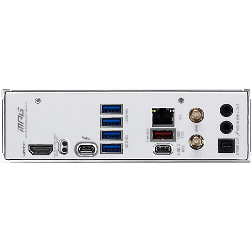 Материнская плата MSI MPG B860I Edge Ti WiFi B860 Socket-1851 2xDDR5, 2xSATA3, RAID, 2хM.2, 1xPCI-E16x, 5xUSB3.2, 2xUSB3.2 Type C, DP, HDMI, WiFi, 5Glan, mini-ITX
