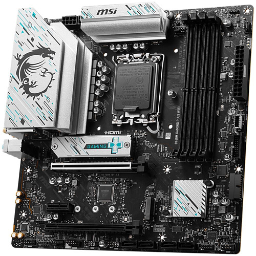Материнская плата MSI B760M Gaming Plus WiFi B760 Socket-1700 4xDDR5, 4xSATA3, RAID, 2xM.2, 2xPCI-E16x, 4xUSB3.2, 2xDP, 2xHDMI, WiFi, 2.5Glan, mATX УЦЕНКА