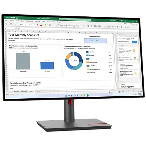 Монитор 27" Lenovo ThinkVision P27h-30 IPS 2560x1440 4ms HDMI, DisplayPort, USB Type-C