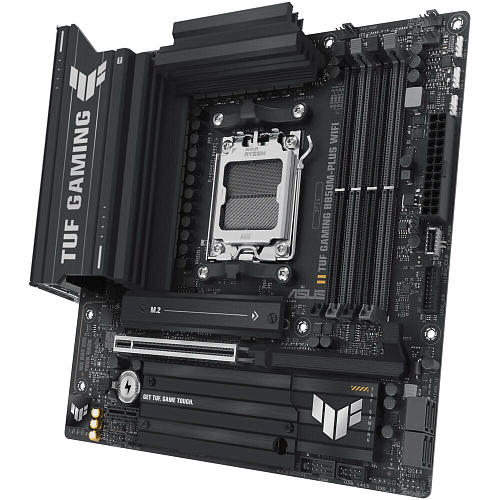 Материнская плата ASUS TUF Gaming B850M-Plus WiFi7 B850 Socket AM5 4xDDR5, 4xSATA3, RAID, 3xM.2, 2xPCI-E16x, 7xUSB3.2, 1xUSB3.2 Type C, DP, HDMI, WiFi, 2.5Glan, mATX