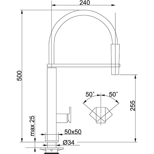 Смеситель для кухни Franke CENTINOX Pro 115.0177.709