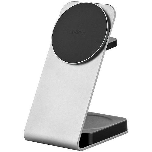 Беспроводная зарядная панель 3 в 1 Для IPhone, Apple Watch, Airpods uBear Level Ultra Qi2 25W Grey