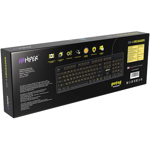 Клавиатура Hiper Crusader GK-4 Black