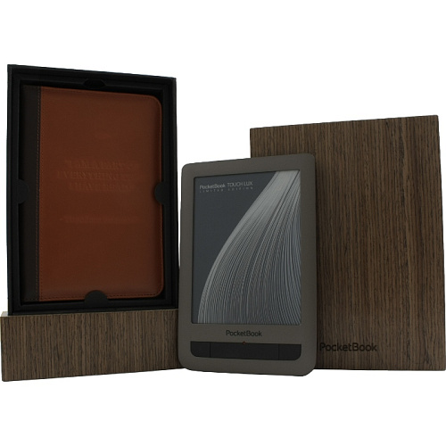 Электронная книга PocketBook 623LE Touch 2 Lux, подарочная коробка из дерева, черная