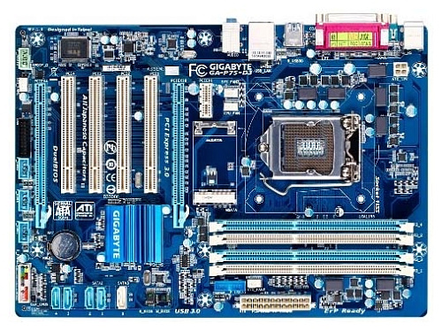 Материнская плата Gigabyte GA-P75-D3 Soc-1155, B75, 4xDDR3, 2xPCI-Ex16, 1xSATA3, 4xUSB3.0, 1xCOM, LPT, GLan ATX УЦЕНКА