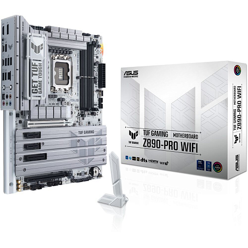 Материнская плата ASUS TUF Gaming Z890-Pro WiFi Z890 Soc-1851 4xDDR5, 4xSATA3, RAID, 4хM.2, 5xPCI-E16x, 6xUSB3.2, 2xUSB3.2 Type C, DP, HDMI, WiFi, 2.5Glan, ATX