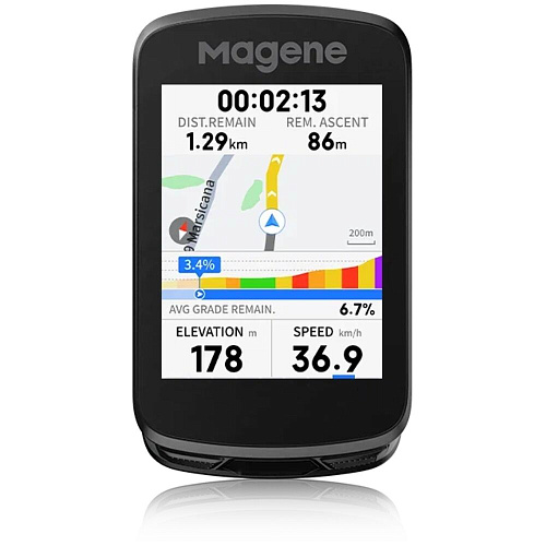 Magene Велокомпьютер GPS C606 V2 тип BI, черный
