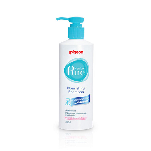 Детский питательный шампунь Pigeon Newborn Pure Nourishing Shampoo, 0+ мес., 200 мл